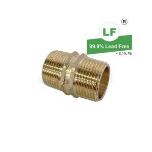 LF NIPPLE D/HEX R3/4(20mmMI) BRS TAPERED THREAD SEAL