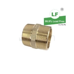 LF NIPPLE HEXAGON 40mm BRASS