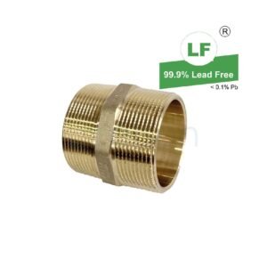 LF NIPPLE HEXAGON 50mm BRASS