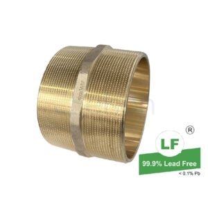 LF NIPPLE HEXAGON 100mm BRASS
