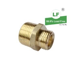 LF  LF NIPPLE HEX LF DR BRASS R3/4x15Cn(20mmx15mm)MI R THREAD/OLIVE SEAL