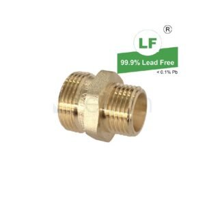 LF NIPPLE HEX G1/2B(24°)X20Cn(15MIx20MI) 24°CONE/OLIVE SEAL