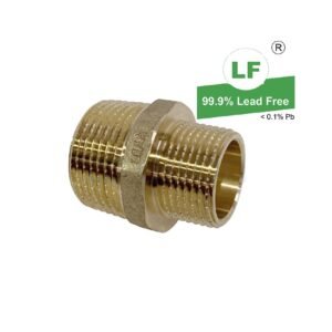 LF NIPPLE RED. HEXAGON 25mmx20mm BRASS
