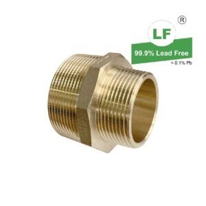 LF NIPPLE RED. HEXAGON 50mmx40mm BRASS