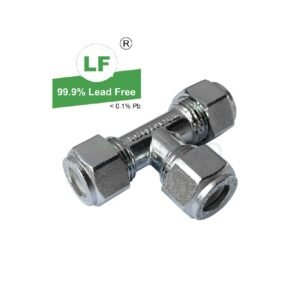 LF  LF TEE ALL ENDS N/O LF DR BRASS CxCxC 15Cn(15mmC) CHROME
